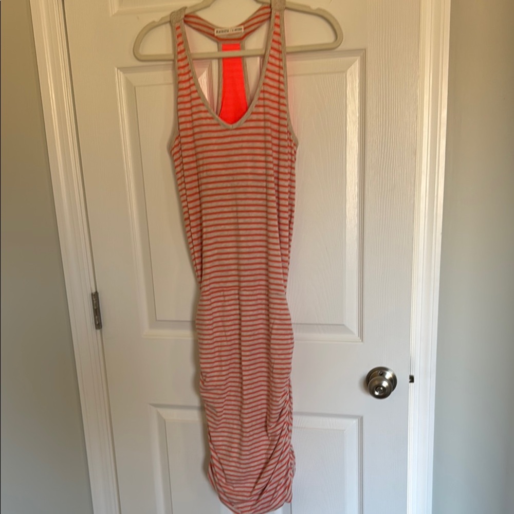 Athletes Striped Sleeveless Dress